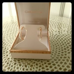 Chrystina Genuine Crystal Hoop Earrings